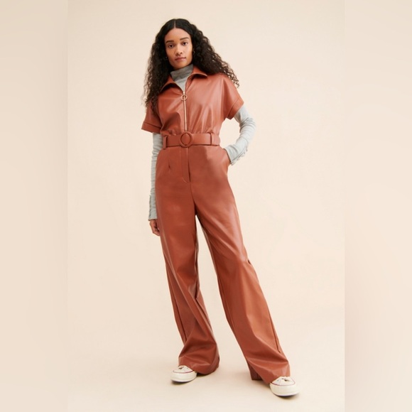 Hutch Vegan Leather Jumpsuit